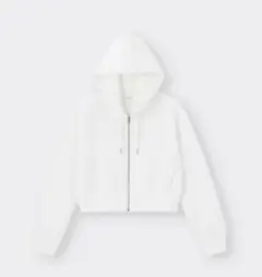 GU ダブルフェイスフルジップパーカ ホワイト Lサイズ