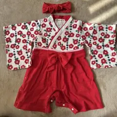 Croissance Bebe 花柄着物風ベビー服 70