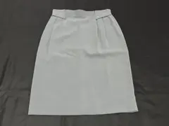 昭和レトロ ブルーグレーのプリーツスカート カラフル刺繍