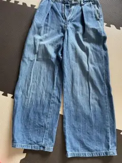 GU ワイドパンツ Sサイズ ライトブルー