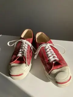 コンバース　ジャックパーセル　レッドレザー　USA maid 25.5 箱付