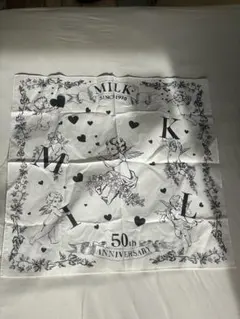 MILK 50th スカーフ　白　非売品　ノベルティ