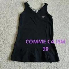 COMME CA ISM ノースリーブ プリーツ裾 ブラック 90㌢のサムネイル