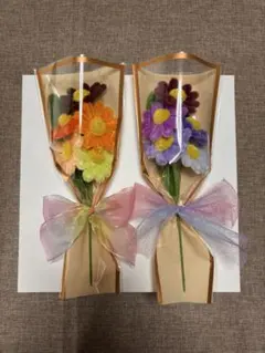ハンドメイド モールフラワー 枯れない花 2点セット