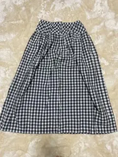 UNIQLO ユニクロ イネスコラボ ギンガムチェック スカート リネン S