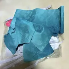 浴衣 作り帯 ラメ入り 青 緑 水色 翡翠色 帯