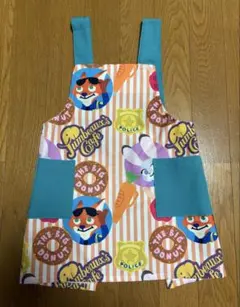 バースデイ　ズートピア　ニック　ジュディ　子供用エプロン　100 110サイズ
