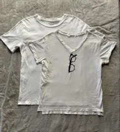 Emsexcite 半袖TシャツM GU半袖 TシャツL ホワイト2枚セット