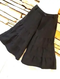 【ARROW】激カワ　ティアードガウチョ　ワイドキュロット　グレー　Ｍ