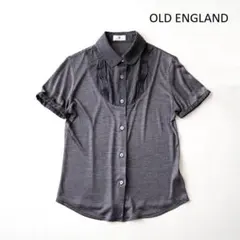OLD ENGLAND オールドイングランド シルク 半袖ブラウス 36 グレーのサムネイル