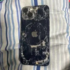 iPhone 15ブラック ひび割れあり　部品取り