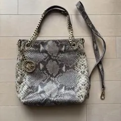 マイケルコース　パイソンバッグ