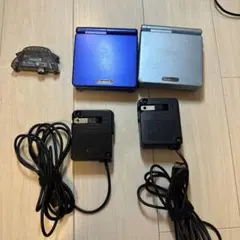 ゲームボーイアドバンスSP本体　青 銀 充電器付き ジャンク