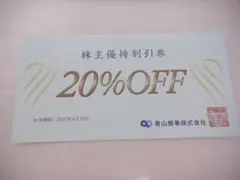 洋服の青山 株主優待券のサムネイル