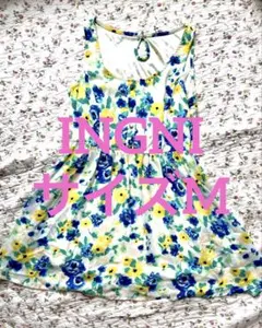 【新品】花柄ノースリーブミニワンピース