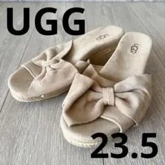 UGG リボン ウェッジサンダル 23.5 スエード ジュート レディースのサムネイル