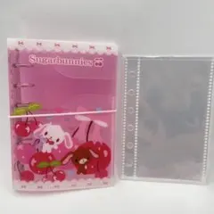 シュガーバニーズ A7 シール帳 リフィル付バインダー ピンクチェリー クリア