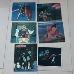 機動戦士ガンダム、太陽の牙ダグラム キャラクターシール5枚とイラストカード 1枚