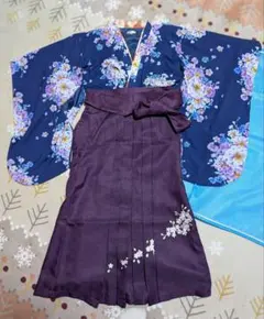 キャサリンコテージ　小学生卒業式用 花柄 着物 袴セット【サイズ　130cm】