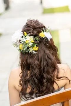 結婚式　髪飾り　花飾り　ヘッドアクセサリー　ヘッドドレス