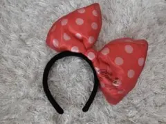 ミニーマウス風 赤い水玉カチューシャ