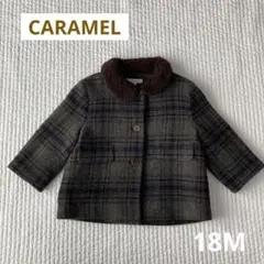 caramel チェック コート ジャケット 18m