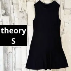 Theory ノースリーブ ワンピース ブラック S フォーマル オフィス 通勤