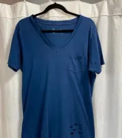 ネイビー Vネック Tシャツ