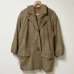 courreges クレージュ　スエード　ベージュ コート　古着　ヴィンテージ
