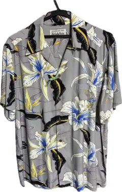 WACKO MARIA アロハシャツ グレー 花柄 Lサイズのサムネイル