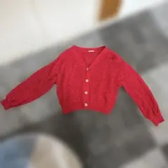 カーディガン レッド コルザ ニット