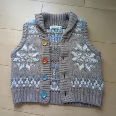 BEAMS mini ノルディック柄ベビーベスト
