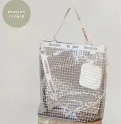 新品　しまむら choco クリアトートバッグ ショルダーバッグ　ビニールバッグのサムネイル