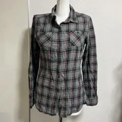 四　訳あり　ユニクロ　069252　長袖　　Mサイズ　フランネルチェックシャツ