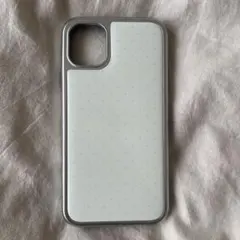 iPhone用ケース ドット柄 ホワイト