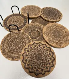 かぐや姫ちゃん様専用です！コルク製マンダラデザインコースター