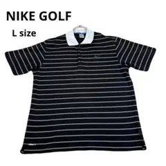 NIKE GOLF メンズポロシャツ Lサイズ ストライプ　半袖　春夏