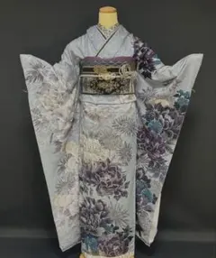 ◇極上の辻が花◇水色◇ライトブルー◇染め分け暈し染め◇成人式◇振袖
