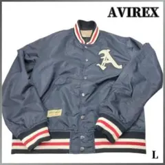 AVIREX アヴィレックス プリントスタジアムジャンパー L ネイビー