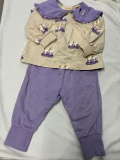 モイモルン 長袖カットソーとパンツセットアップ 90センチ