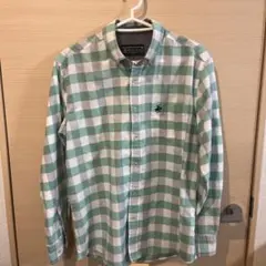 ビバリーヒルズポロクラブ　メンズ　シャツ　長袖　Mサイズ 緑
