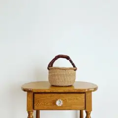 アフリカン　ボルガバスケット　カゴ　蚤の市　古物　古道具　民芸品　ブロカントのサムネイル