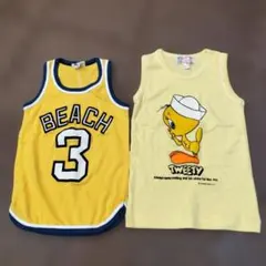 新品☆イエロー ノースリーブタンクトップ 2枚セット