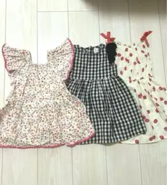 90cm 夏ワンピース3点セット　まとめ売り ザラキッズ　バースデー　shein