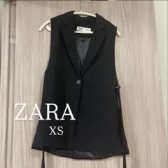 ZARA ノースリーブ テーラードベスト ブラック XSのサムネイル
