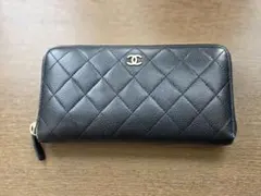 Chanel ブラックレザー 長財布
