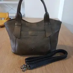GRES PARIS レザー 2way ショルダーバッグ グレーのサムネイル