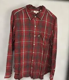 Levi's レッドチェック長袖シャツ Mサイズレディース