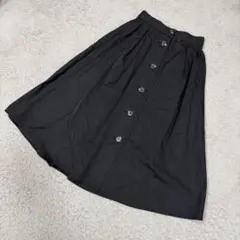 ジーユー シンプル フェミニン 上品きれいめ 大人 フロントボタンロングスカート