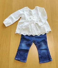 女の子 GAP90cm＆mikihouse80cm 春コーデ